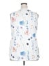 Fantaslook Floral White Sleeveless Blouse Size 2X - photo 2