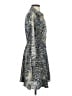 Zara 100% Polyester Print Blue Casual Dress Size S - photo 4