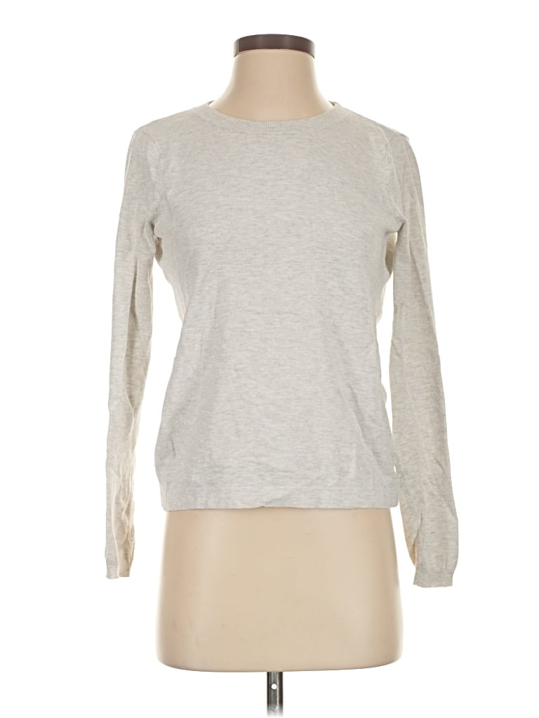 Pre-owned Fabletics Long Sleeve T-shirt In Silver