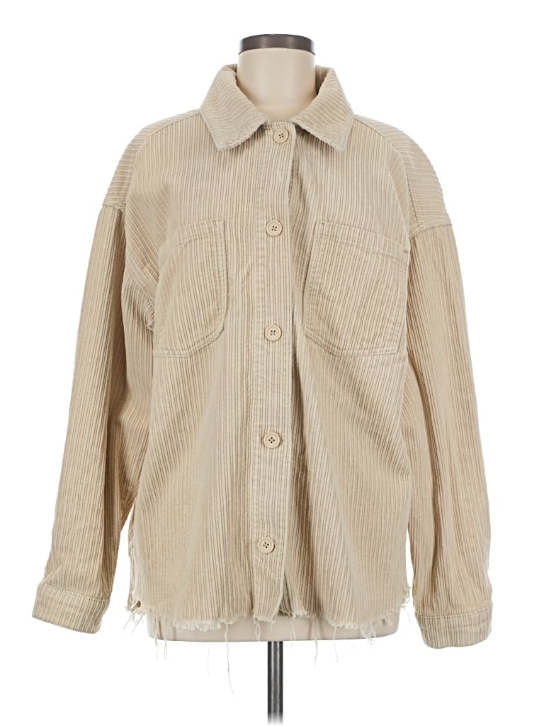 Pre-owned Pacsun Long Sleeve Button Down Shirt In Brown