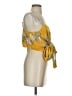 Chriselle X J.O.A 100% Polyester Yellow Sleeveless Blouse Size S - photo 4