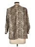 DR2 100% Polyester Animal Print Silver 3/4 Sleeve Blouse Size L - photo 2
