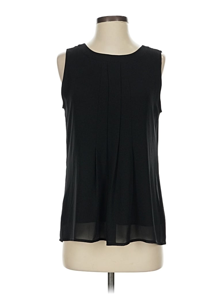 Pre-owned Black Label By Chico's Sleeveless Blouse In Black
