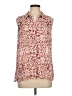 Mystree 100% Polyester Animal Print Stripes Red Sleeveless Blouse Size L - photo 1