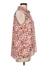 Mystree 100% Polyester Animal Print Stripes Red Sleeveless Blouse Size L - photo 4