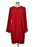 CeCe 100% Polyester Solid Red Casual Dress Size 8 - photo 1