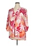 Emily Daniels Tropical Pink 3/4 Sleeve Blouse Size 1X - photo 2