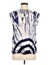 Pepin 100% Viscose Tie-dye Blue Short Sleeve Blouse Size M - photo 1