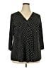 Lane Bryant Polka Dots Black 3/4 Sleeve Blouse Size 18 - 20 Plus - photo 1