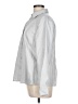 Chico's 100% Cotton Metallic Silver Long Sleeve Button-Down Shirt Size Lg (2) - photo 5