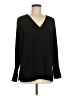 H&M 100% Polyester Black Long Sleeve Blouse Size 6 - photo 1