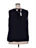 Talbots 100% Polyester Black Sleeveless Blouse Size 2X - photo 2