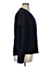 M Magaschoni Blue Black Long Sleeve Blouse Size XL - photo 4