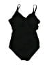 Unbranded Solid Black One Piece Swimsuit Size L (estimated) - photo 1