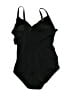 Unbranded Solid Black One Piece Swimsuit Size L (estimated) - photo 2