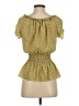 Max Studio 100% Polyester Yellow Short Sleeve Blouse Size XS - photo 2