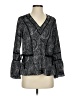 Marchesa Voyage 100% Polyester Black Long Sleeve Blouse Size 2 - photo 1