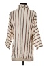 Minkpink Stripes Ivory 3/4 Sleeve Button-Down Shirt Size XS - photo 2