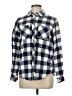 Natural Reflections 100% Cotton Checkered-gingham Blue Long Sleeve Button-Down Shirt Size M - photo 1
