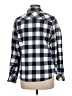 Natural Reflections 100% Cotton Checkered-gingham Blue Long Sleeve Button-Down Shirt Size M - photo 2
