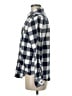 Natural Reflections 100% Cotton Checkered-gingham Blue Long Sleeve Button-Down Shirt Size M - photo 5