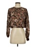 Roan + Ryan 100% Rayon Brown Long Sleeve Blouse Size S - photo 1
