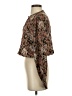 Roan + Ryan 100% Rayon Brown Long Sleeve Blouse Size S - photo 5