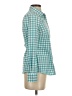 J.Crew 100% Cotton Checkered-gingham Teal Long Sleeve Button-Down Shirt Size 00 - photo 4