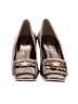 A. Testoni 100% Leather Gold Heels Size EU 34 1/2 - photo 2