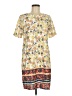 19 Cooper 100% Polyester Print Yellow Casual Dress Size M - photo 1