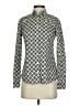 J.Crew 100% Cotton Argyle Ivory Green Long Sleeve Blouse Size 00 - photo 1