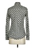 J.Crew 100% Cotton Argyle Ivory Green Long Sleeve Blouse Size 00 - photo 2