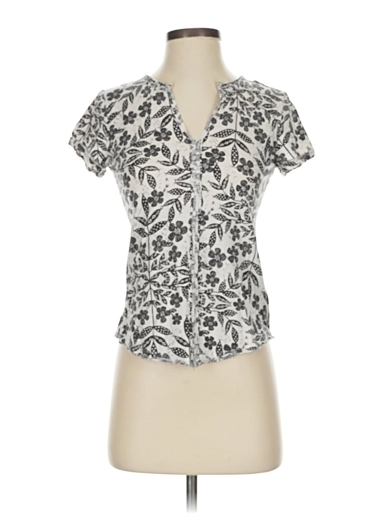 Pre-owned Pilcro Short Sleeve T-shirt In Silver