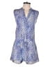 Rebecca Taylor 100% Silk Animal Print Blue Romper Size 0 - photo 1