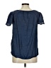Elle 100% Lyocell Blue Short Sleeve Top Size M - photo 2