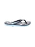 Unbranded Tropical Graphic Animal Print Blue Flip Flops Size 11 - 12 Kids - photo 1