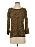 Ann Taylor LOFT 100% Cotton Animal Print Brown Pullover Sweater Size S - photo 1