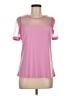 Linda Leal Pink Short Sleeve Top Size M - photo 1