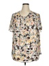 Assorted Brands Floral Ivory Yellow Short Sleeve Blouse Size XL (estimated) - photo 1
