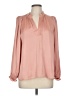 Current Air 100% Polyester Solid Pink Long Sleeve Blouse Size M - photo 1