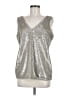 Gap 100% Nylon Silver Sleeveless Blouse Size M - photo 1