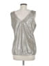 Gap 100% Nylon Silver Sleeveless Blouse Size M - photo 2