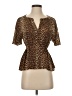 BCBGMAXAZRIA 100% Polyester Brown Short Sleeve Blouse Size XXS - photo 1