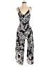 1.State 100% Rayon Graphic Black Jumpsuit Size S - photo 1