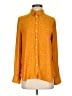 Banana Republic 100% Polyester Polka Dots Orange Long Sleeve Blouse Size S - photo 1