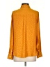Banana Republic 100% Polyester Polka Dots Orange Long Sleeve Blouse Size S - photo 2