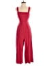 Aqua Solid Red Jumpsuit Size S - photo 1