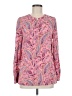 Talbots 100% Rayon Paisley Pink Long Sleeve Blouse Size M - photo 1