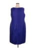 John Meyer 100% Polyester Solid Blue Cocktail Dress Size 20W - photo 2