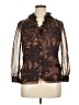 Worth 100% Silk Animal Print Brown Blouse Size 10 - photo 1